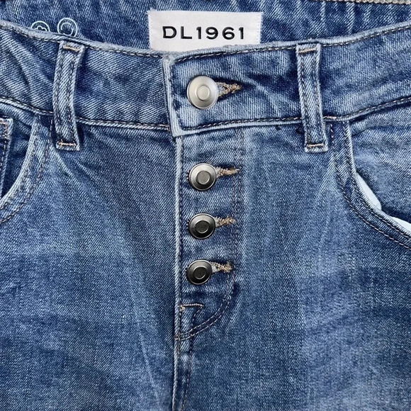 DL1961 Medium Wash Patti High Rise Straight Jeans Size 25 - Picture 6 of 7